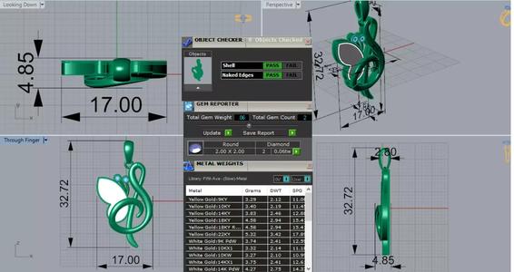 Rose Gold Pendant Letter S and Butterfly Design Model jp0203