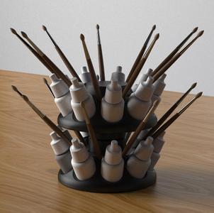Vallejo acrylic paint organizer stand without supports