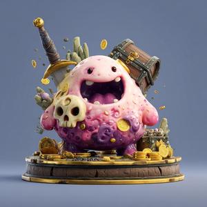 Blob knight figurine