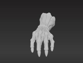 Macabre Fantasy Display Hand - Gnarled Taloned Limb Sculpture | Evil Ritual Prop