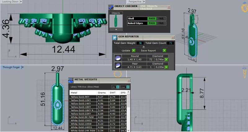 Yellow Gold stl 3dm Pendant with Teardrop Diamond jp0306