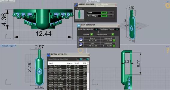 Yellow Gold stl 3dm Pendant with Teardrop Diamond jp0306