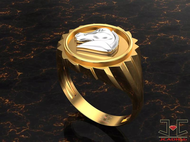 0237 - Horse Signet Ring - JCADHub