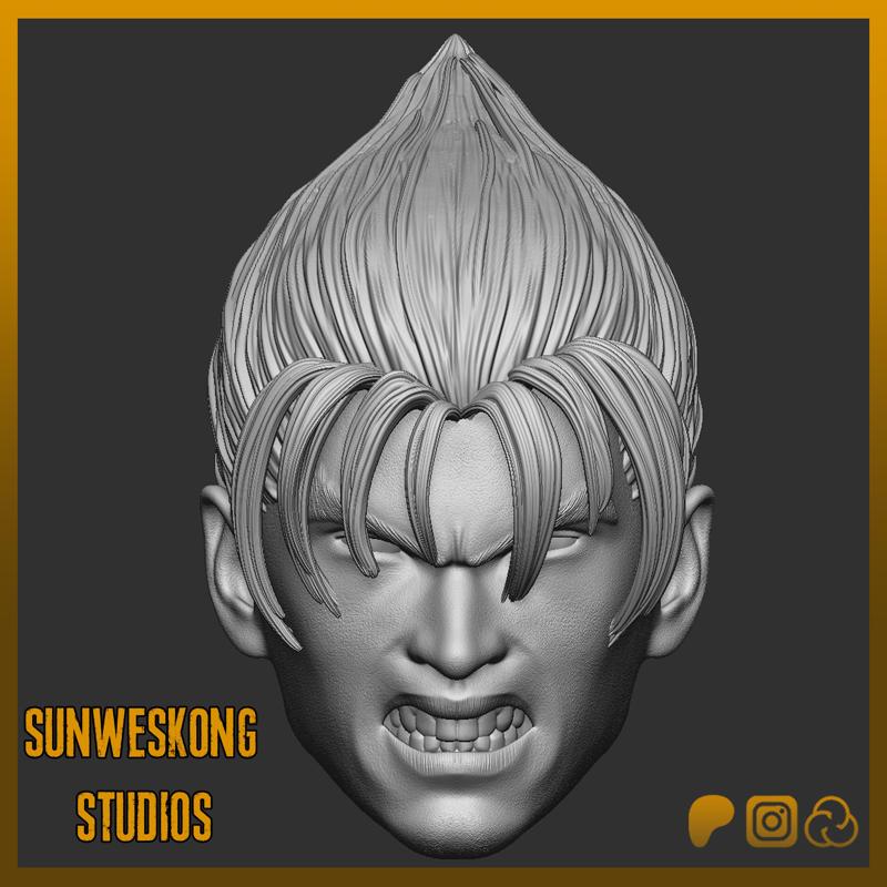 Tekken 7 Jin Kazama Angry Headsculpt