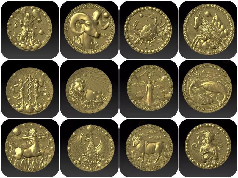 Zodiac Coin Pendants Collection