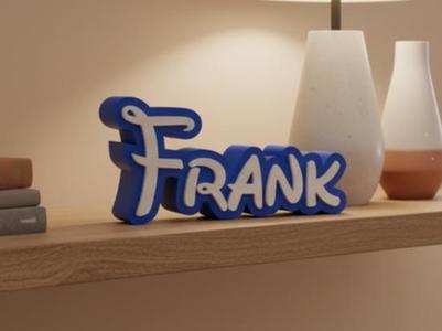 Frank Nameplate Lettering