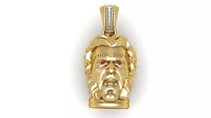 DEVIL GOLD PENDANT 3D PRINTABLE MODEL