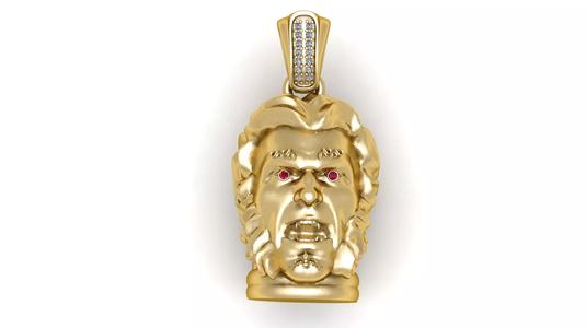 DEVIL GOLD PENDANT 3D PRINTABLE MODEL