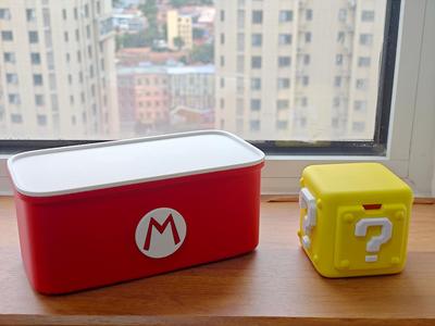 Stackable Storage Box Mario LOGO Box with Lid Storage Box Sundries Box Simple and Practical Large Storage Space Fast Printing