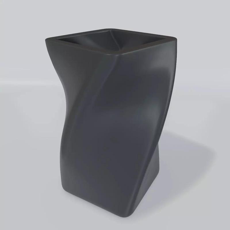 Pen holder in the form of a spiral cube