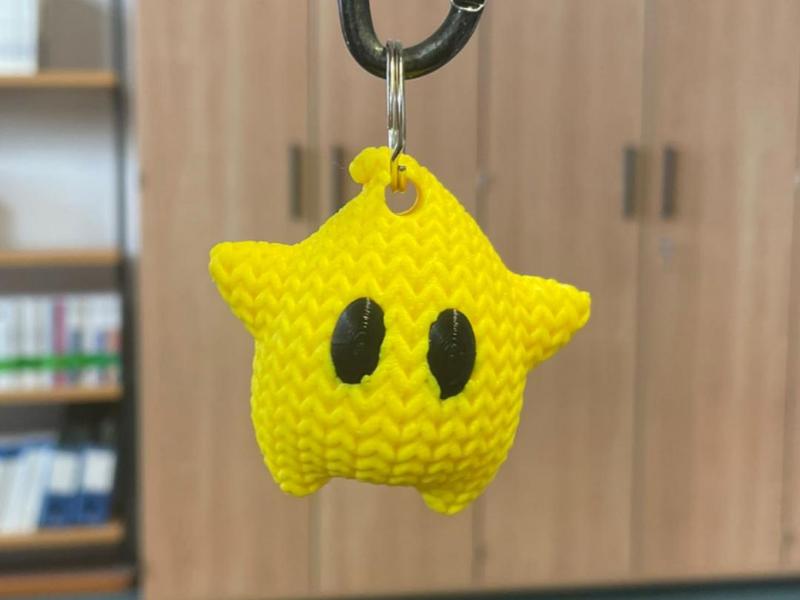Super Mario Galaxy Crochet Luma Keychain