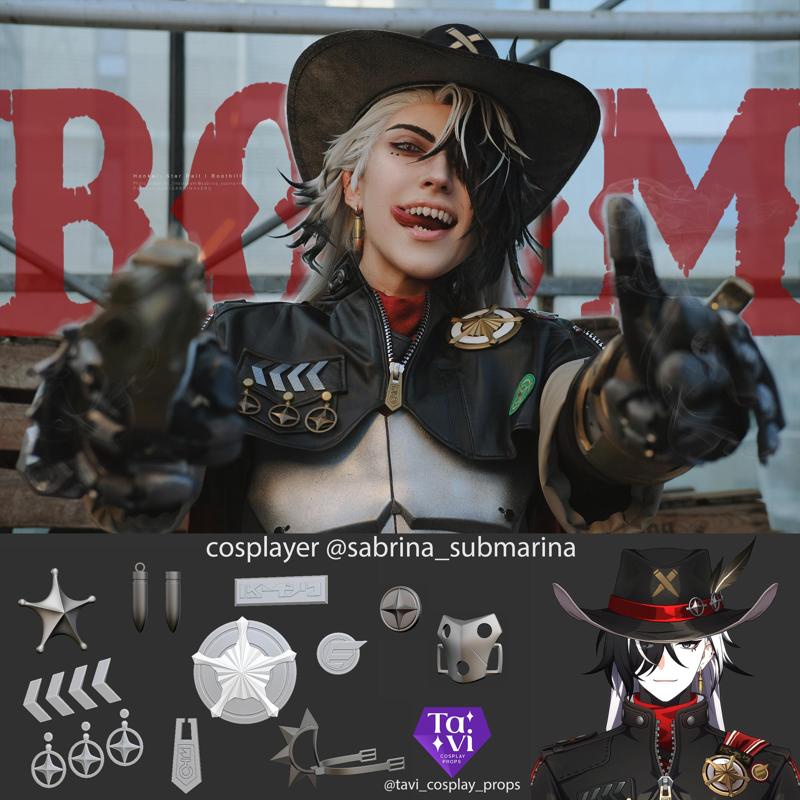 Honkai Star Rail Boothill accessories printable STL files pack