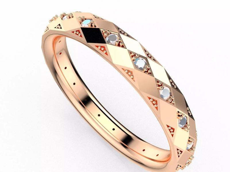 20 Facated Diamond Ring