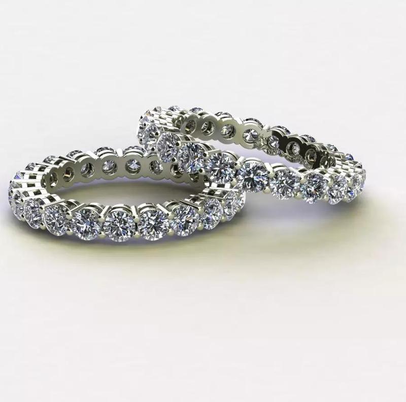 KADIN YUZUK 12 SIZE PIRLANTALI 3DM STL OBJ FBX 3D BASKI MODELI