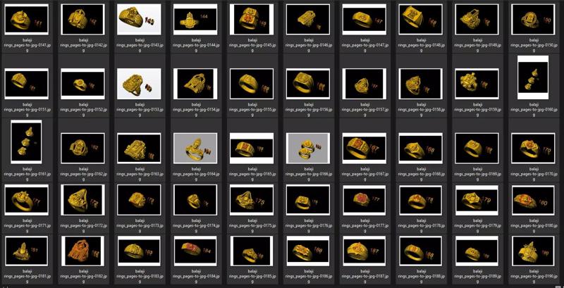 100 pis Tirupati Balaji Ring 3D print model