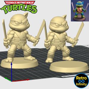 Leonardo - Teenage Mutant Ninja Turtles 3D figure Retro Infinity style (90mm) : vinyl collectible