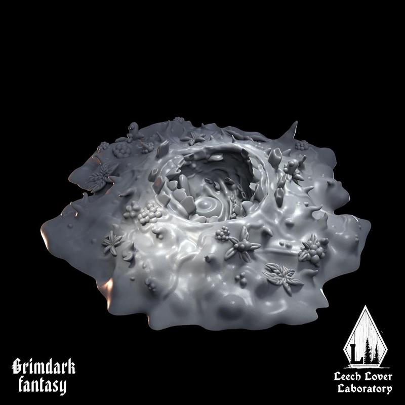 Dangerous terrain piece for miniature-agnostic grimdark wargames