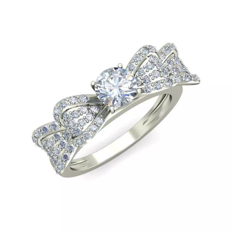 Elegant White Crystal Rings for Women