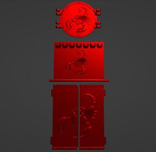 RED SCORPIONS LEGION ICONOGRAPHY FOR 30K DEIMOS HIGH DETAILED INTERIOR RHINO