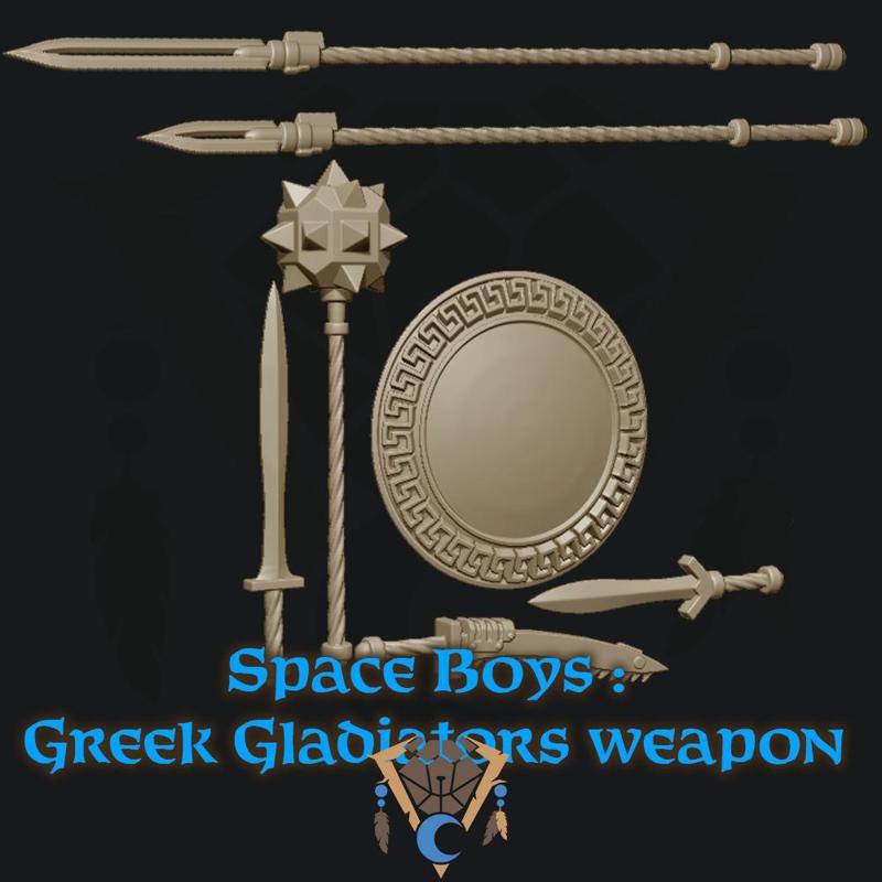 SPACE BOYS: GREEK GLADIATORS Weapons