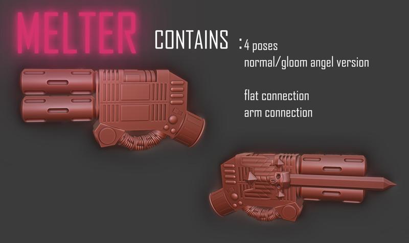 TANKORE'S gloomy angels Wrist mounted weapons (Melta standalone)