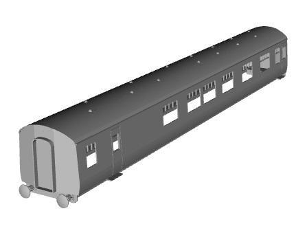 BR Class 126 DMU Trailer Buffet First Coach 1/87 scale