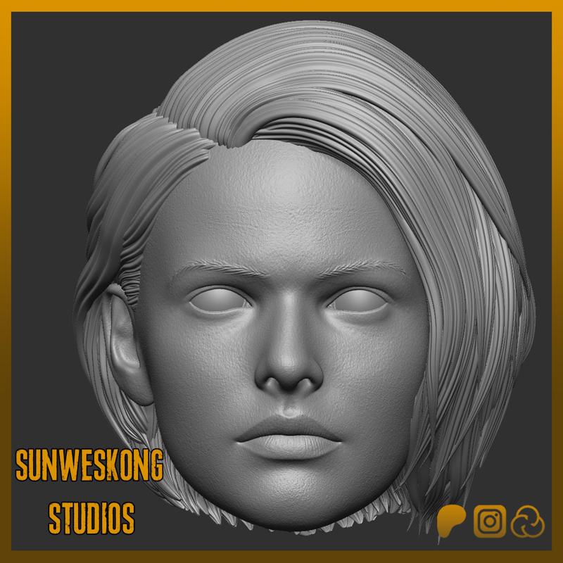 Residual Evil 3 Remake Jill Valentine Neutral Headsculpt