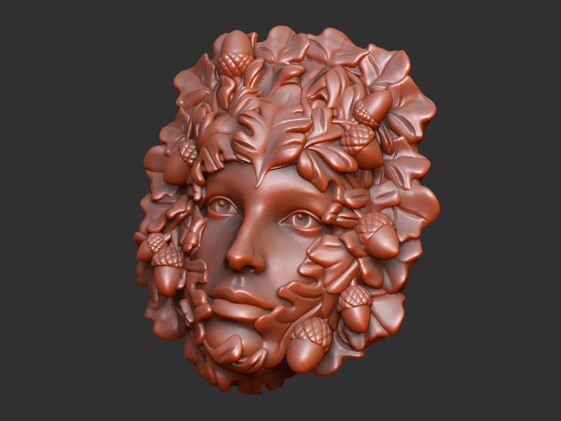 Green Oak Queen sculpture