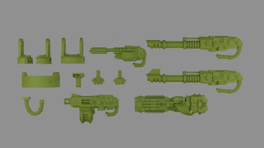 Plasticcy sponson gun thing for Harold's Disagreement era metal boxes