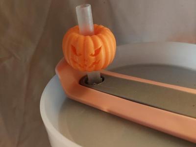 Jack o lantern straw topper