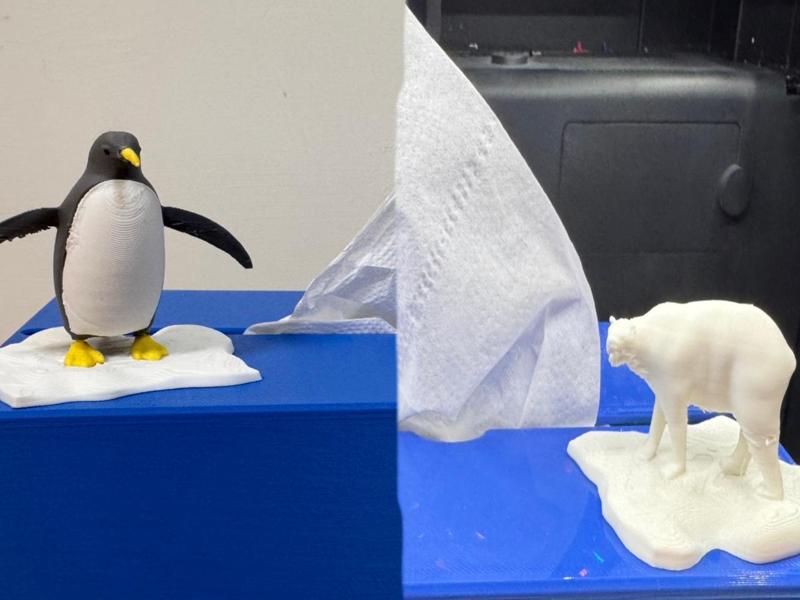 Tissue Box - Polar Bear & Penguin Iceberg