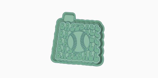 Wavy Baseball Freshie Mold Housing STL