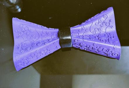 3D Printed Resin Bow Tie - Floral Pattern