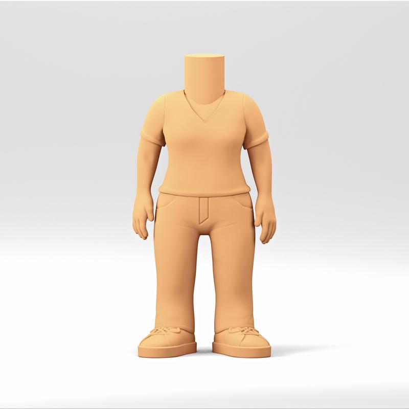 A female Body in a Funko POP style. WB_04