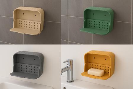 Modern 3D Printed Soap Holder: Shower Organizer , Bathroom organizer, ShowerShell