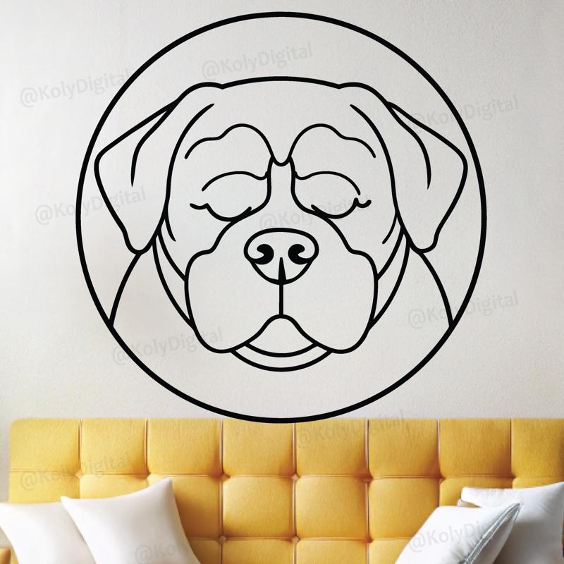 dog line art circle logo,sleeping pose