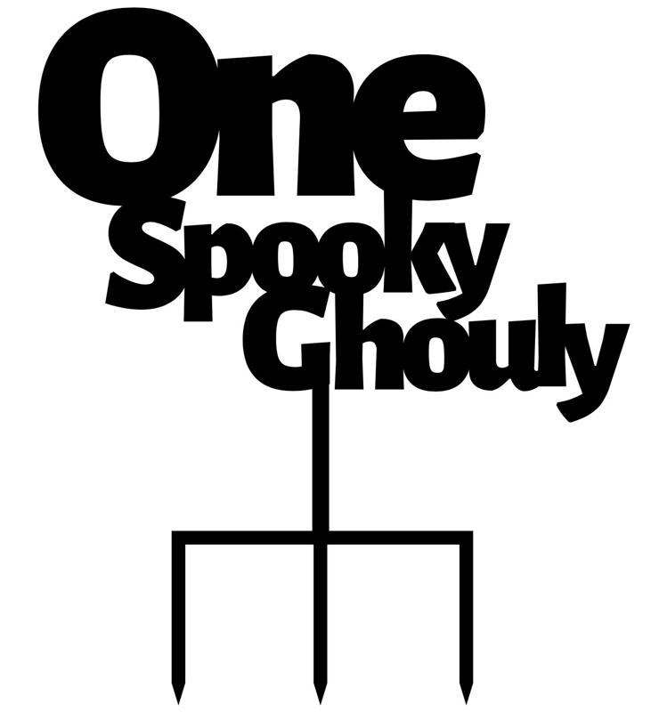 One Spooky Ghouly Cake Topper