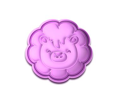 Lion Face Cookie Cutter and Fondant Stamp