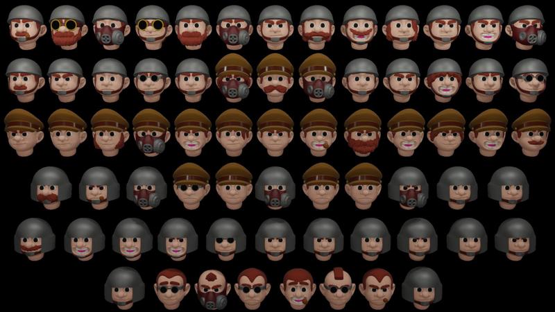 Trench Spacelings - Heads