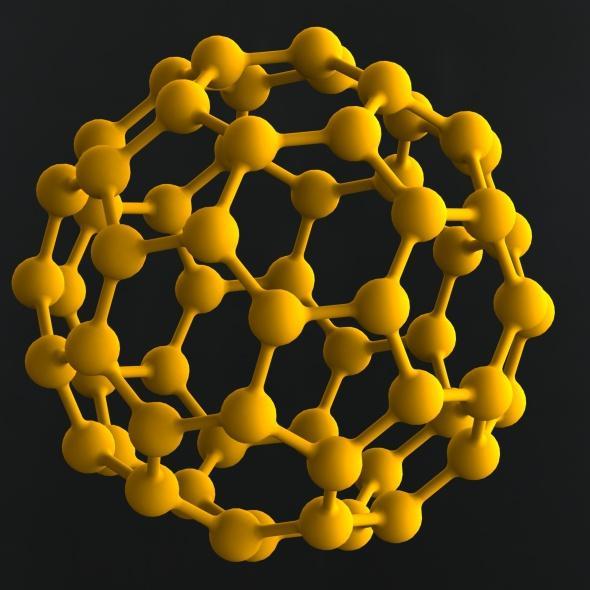 Truncated Icosahedron with Atoms