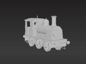 Grimy Olive Green Industrial Workhorse Locomotive STL - 1/76 Scale Model for Aged Narrow Gauge Railway Scenes