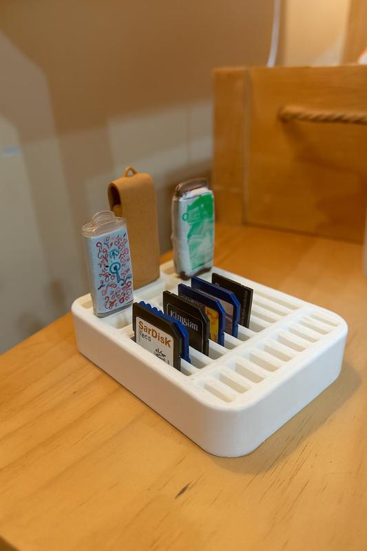 organizer for USB, microSD and SD memories