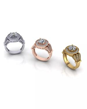 round  halo jewelry engagement ring