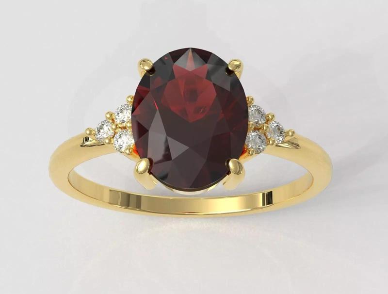 Oval Gemstone Classic Ring