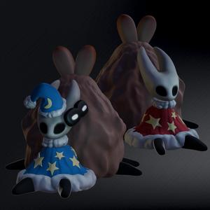 Hornet in Dream Pijama with Big Flea from Hollow Knight Silksong 💫🐃