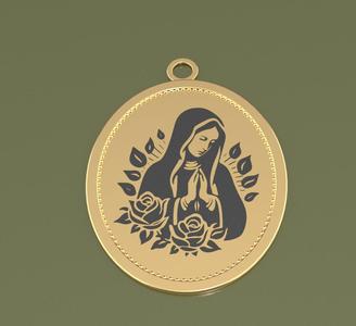 "Holy Virgin with Roses" medallion.