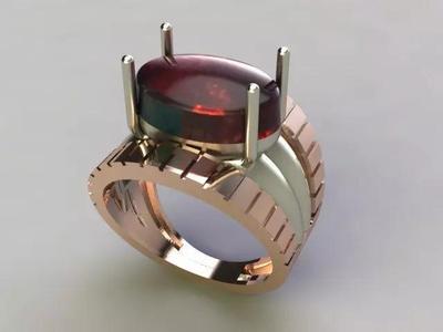 Opal gold ring