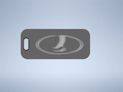 Lada logo emblem keychain keyring