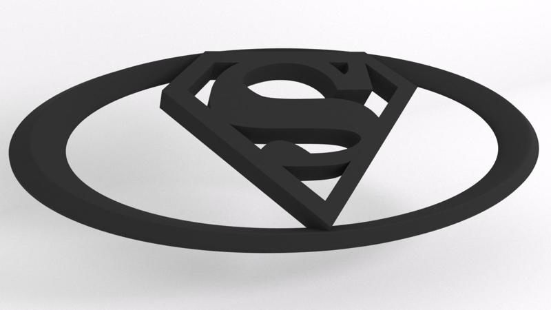 9.5cm X 4cm "Superman" Emblem on VAZ hood.