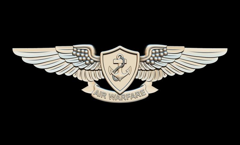 US Air Warfare Specialist Insignia 3D STL for CNC